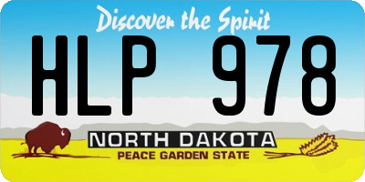 ND license plate HLP978
