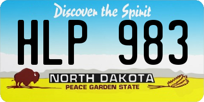 ND license plate HLP983