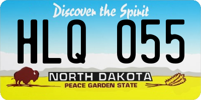 ND license plate HLQ055
