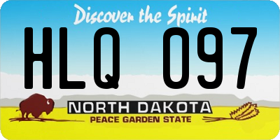 ND license plate HLQ097