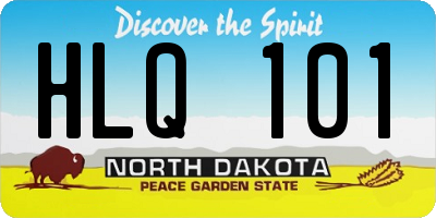 ND license plate HLQ101