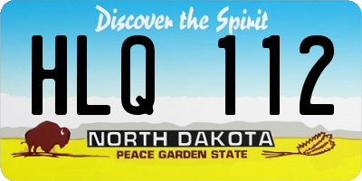 ND license plate HLQ112