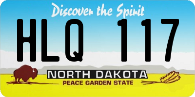 ND license plate HLQ117
