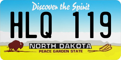ND license plate HLQ119