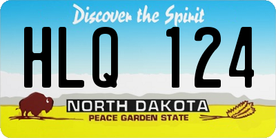 ND license plate HLQ124