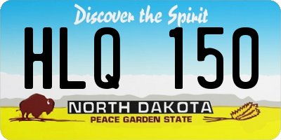 ND license plate HLQ150