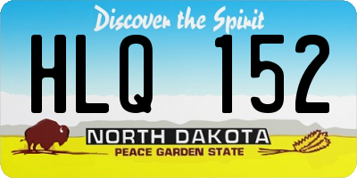 ND license plate HLQ152
