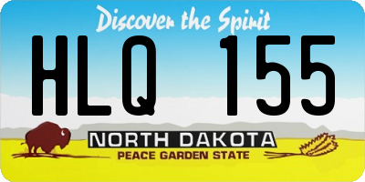ND license plate HLQ155