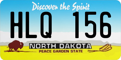 ND license plate HLQ156