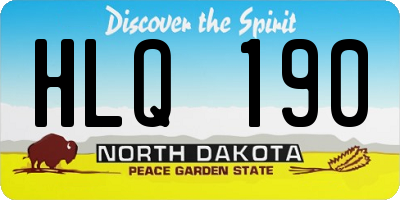 ND license plate HLQ190