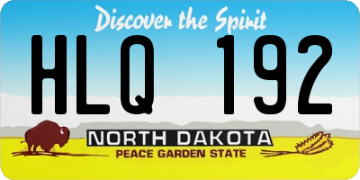 ND license plate HLQ192