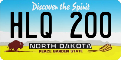 ND license plate HLQ200