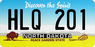 ND license plate HLQ201