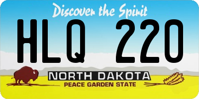 ND license plate HLQ220