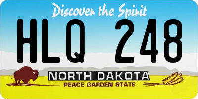 ND license plate HLQ248