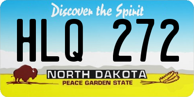 ND license plate HLQ272