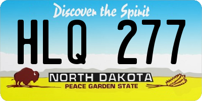 ND license plate HLQ277
