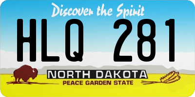 ND license plate HLQ281