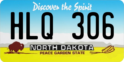 ND license plate HLQ306