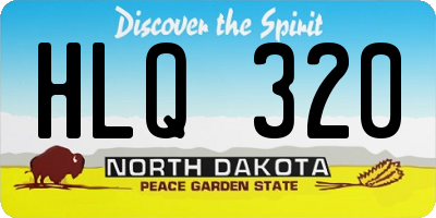 ND license plate HLQ320