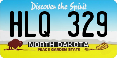 ND license plate HLQ329