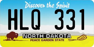 ND license plate HLQ331