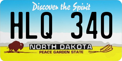 ND license plate HLQ340