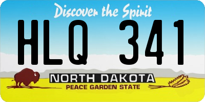 ND license plate HLQ341