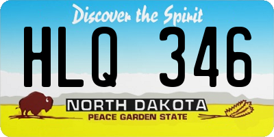 ND license plate HLQ346