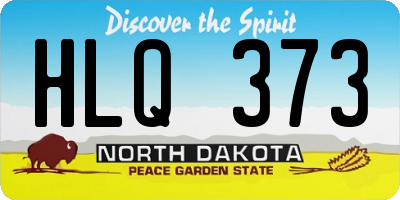 ND license plate HLQ373