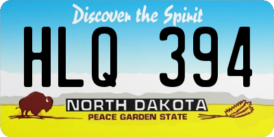ND license plate HLQ394