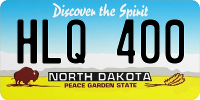 ND license plate HLQ400