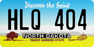 ND license plate HLQ404