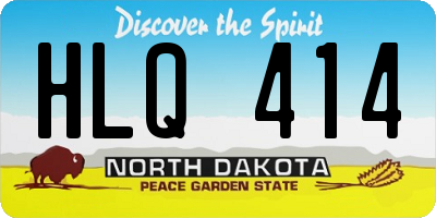 ND license plate HLQ414