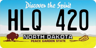ND license plate HLQ420