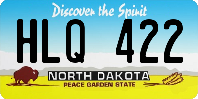 ND license plate HLQ422