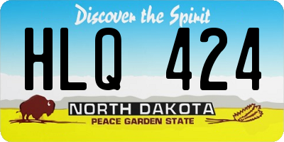 ND license plate HLQ424