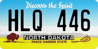 ND license plate HLQ446