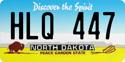 ND license plate HLQ447
