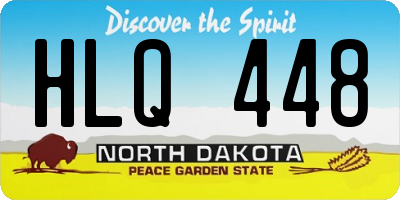 ND license plate HLQ448