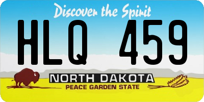 ND license plate HLQ459