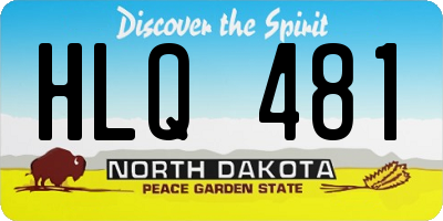 ND license plate HLQ481
