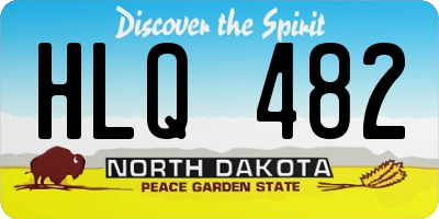ND license plate HLQ482