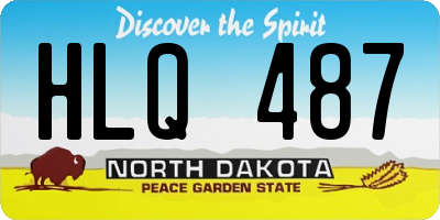 ND license plate HLQ487