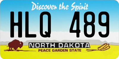 ND license plate HLQ489