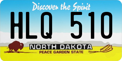 ND license plate HLQ510