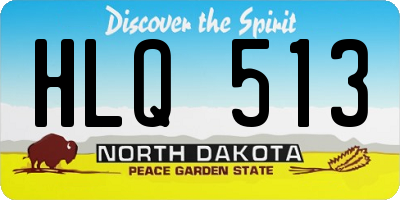 ND license plate HLQ513