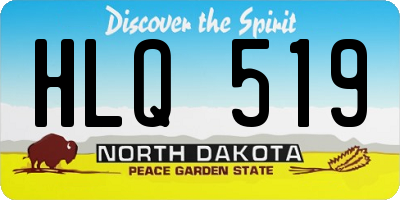 ND license plate HLQ519