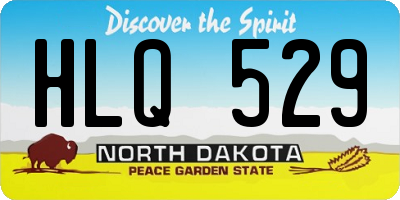 ND license plate HLQ529