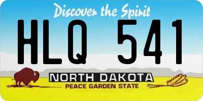ND license plate HLQ541